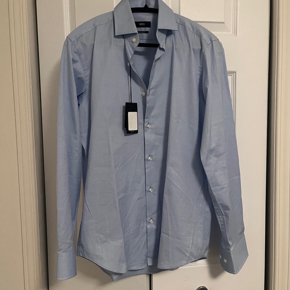 Hugo Boss s size Blue Dress Shirt men nwt 100% cotton - Picture 5 of 10